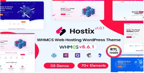 Hostix - Hosting WHMCS WordPress Theme