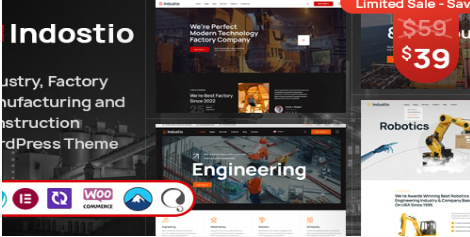 Indostio - Factory and Manufacturing WordPress Theme