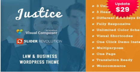 JUSTICE - Law & Business WordPress Theme