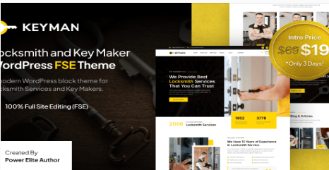 Keyman – Locksmith & Key Maker Services WP Theme