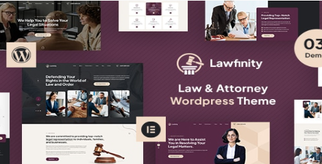 Lawfinity | Law and Attorney WordPress Theme