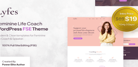 Product Image - Lyfes – Feminine Life Coach & Speaker WP Theme
