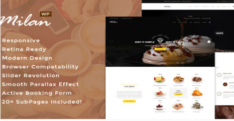 Product Image - Milan : Restaurant WordPress theme