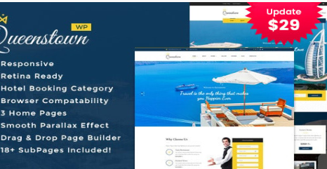 Product Image - QueensTown : Resort and Hotel WordPress Theme