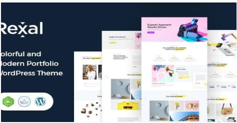 Product Image - Rexal – A Colorful Portfolio WordPress Theme