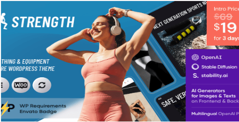Product Image - Strength – Sports Store & Equipment Shop WordPress Theme