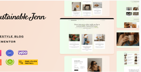 Product Image - Sustainable Jenn – Eco Lifestyle Blog Theme