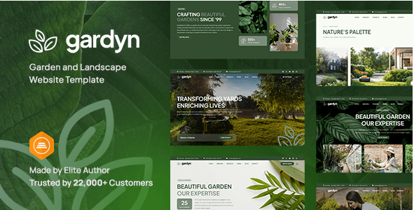 Garden, Landscape and Plant Shop Website Template - Gardyn