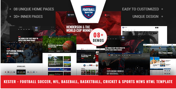 Kester -Soccer & Mega Sports HTML Template