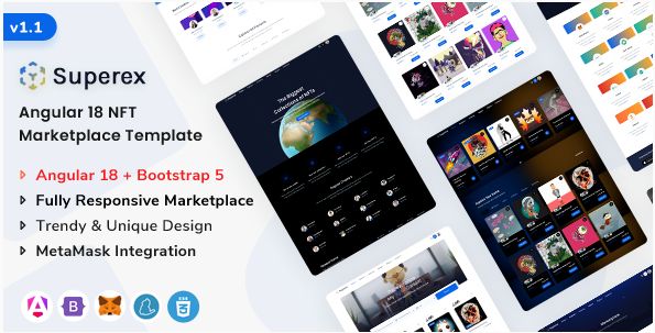 Superex - Angular 18 NFT Marketplace Tempate