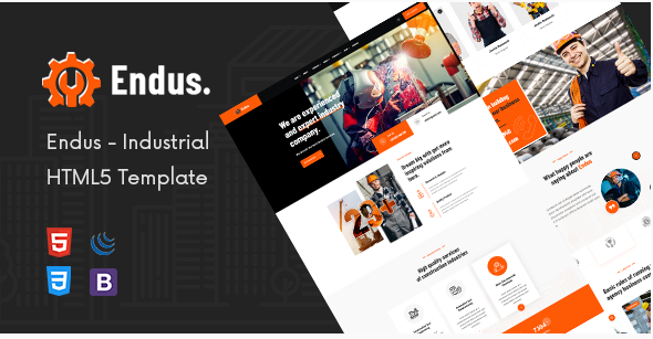 Endus - Industrial Manufacturing HTML Template