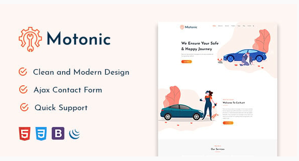 Motonic - Car Service and Car Repair HTML5 Template