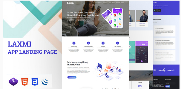 Laxmi - Responsive App Landing Page