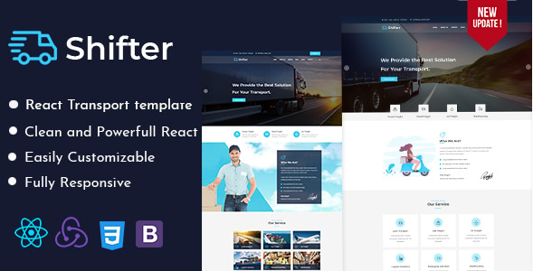 Shifter – Transport and Logistics React Template