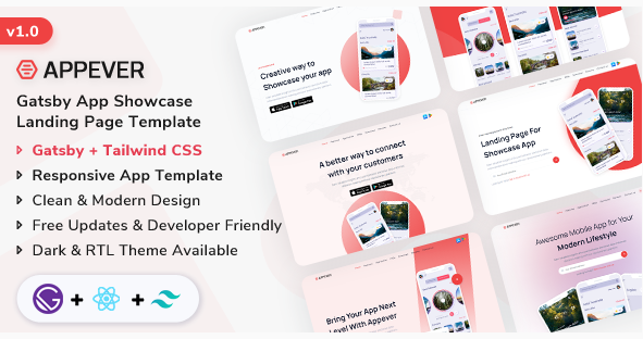 Appever - Gatsby App Landing Template