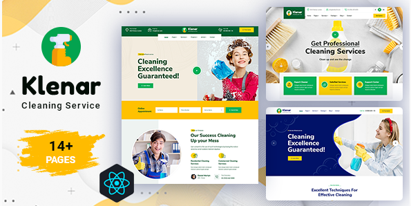 Klenar - Cleaning Services React Template