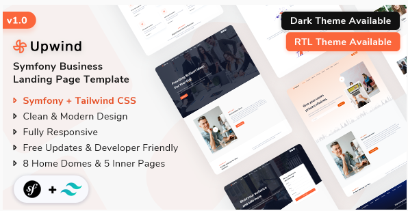 Upwind - Symfony Multipurpose Landing Template