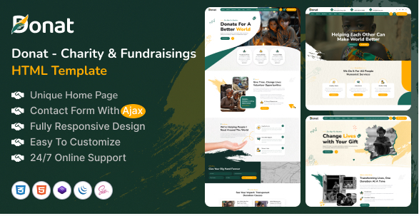 Donat - Charity & Fundraising HTML Template with RTL