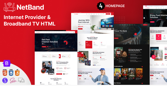 NetBand – Internet Provider and Broadband TV HTML Template — Template by Themeforest