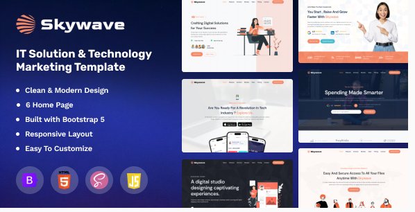Skywave - IT Solution & Technology Marketing Template