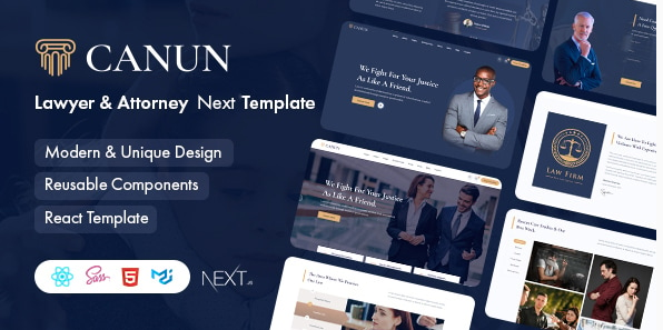 Canun – Lawyer and Attorney Next Js Template