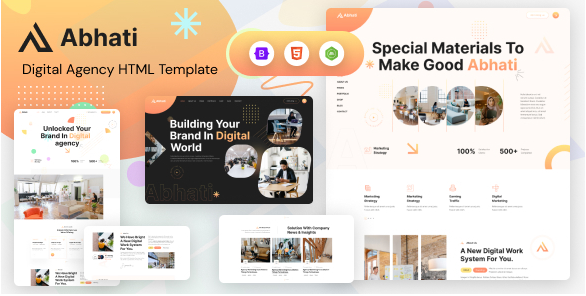 Abhati - Digital Agency HTML Template