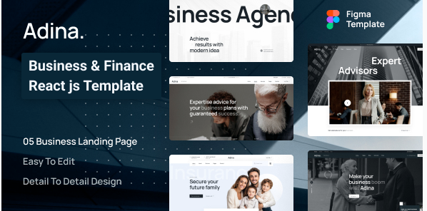 Adina - Business & Finance React jsTemplate