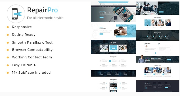 Repair Pro - Computer, Mobile, Electronics and Phone Repair HTML Template