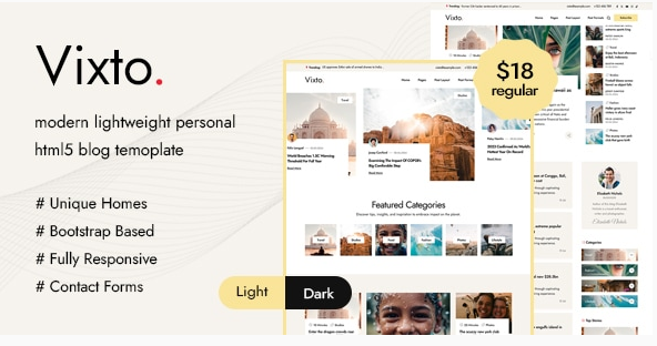 Vixto - Personal Blog HTML Template