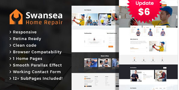 Swansea - Plumbing and Construction HTML Template