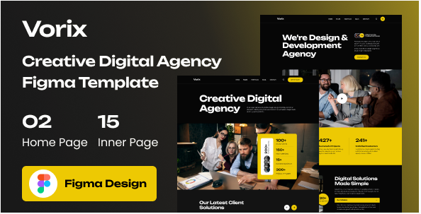 Vorix - Creative Digital Agency Figma Template