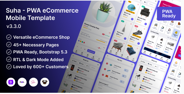 Suha - PWA eCommerce Mobile Template