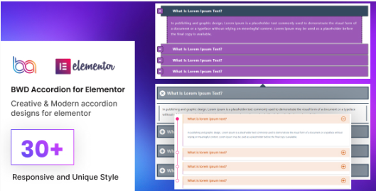 Product Image - BWD accordion addon for elementor