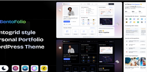 Product Image - Bentofolio – Personal Portfolio WordPress Theme