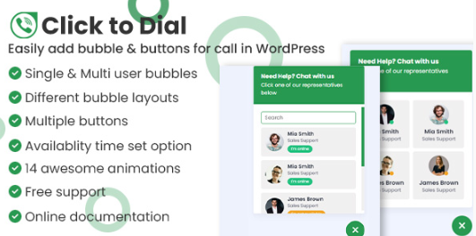 Product Image - Click to dial – Direct call from website WordPress
