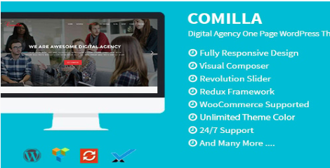 Product Image - Comilla – Digital Agency One Page WordPress Theme