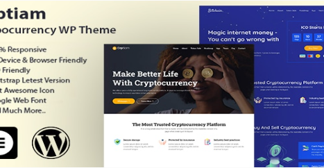 Product Image - Crptiam – Cryptocurrency WordPress Theme Product Image - Crptiam – Cryptocurrency WordPress Theme