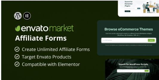 Product Image - Envato Market Affiliate Forms for Elementor