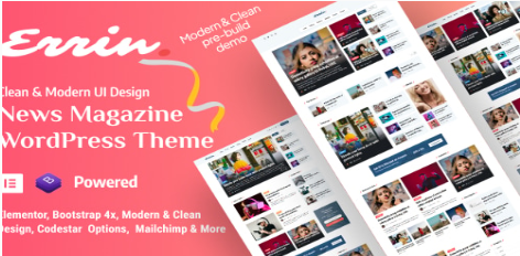 Product Image - Errin – Newspaper & Personal Blog WordPress Theme