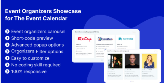 Product Image - Event Organizers Showcase for The Event Calendar