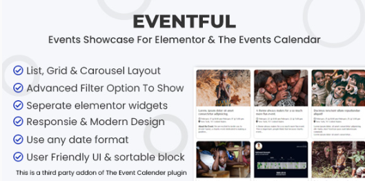 Product Image - Events Showcase For Elementor And The Events Calen