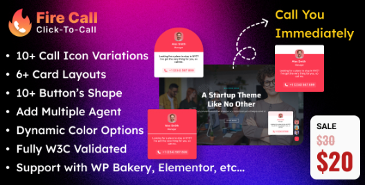 Product Image - Fire Call – WordPress Click-To-Call Button Plugin