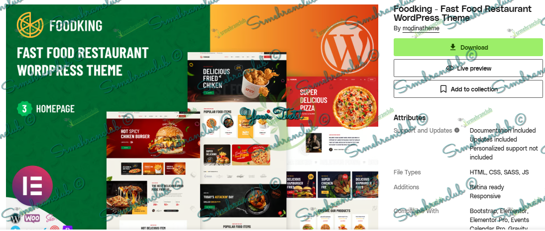 Foodking - Fast Food Restaurant WordPress Theme