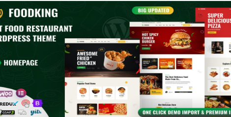 Foodking - Fast Food Restaurant WordPress Theme