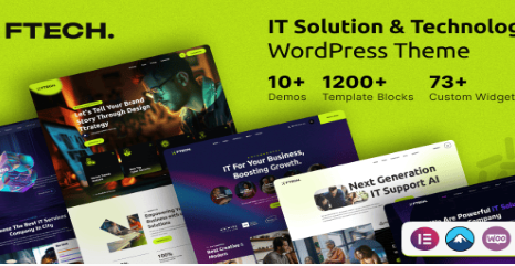 Product Image - Ftech – IT Solution & Technology WordPress Product Image - Ftech – IT Solution & Technology WordPress