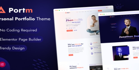Portm - Personal Portfolio WordPress Theme