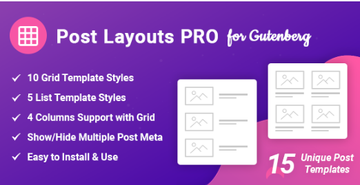 Product Image - Post Layouts Pro for Gutenberg