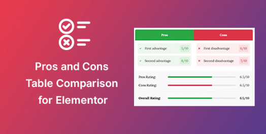 Product Image - Pros & Cons Widget for Elementor