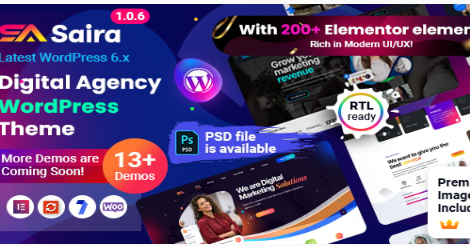 Product Image - Saira – Digital Agency WordPress Theme