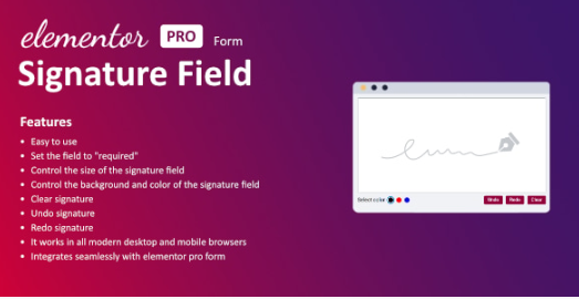 Product Image - Signature Field for Elementor form